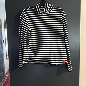 KULE navy striped turtleneck size M